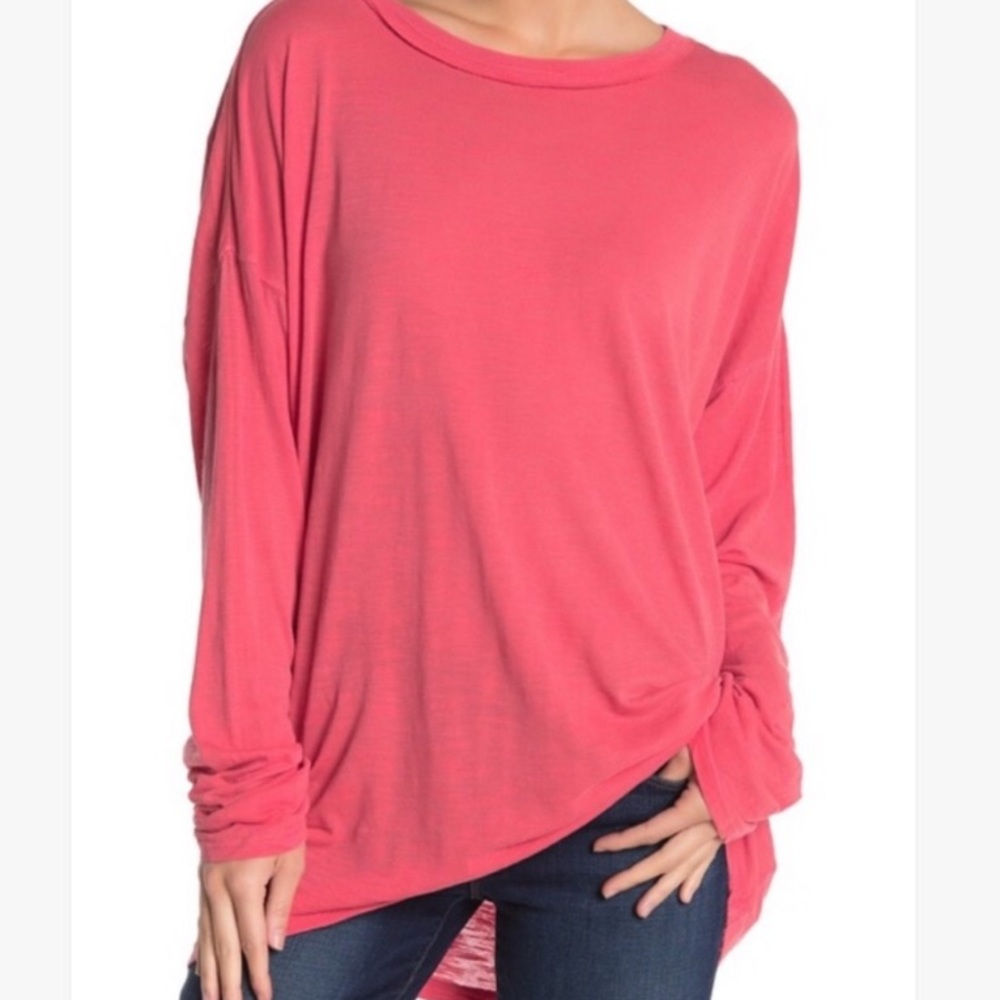 Free People moxie tunic bright pink